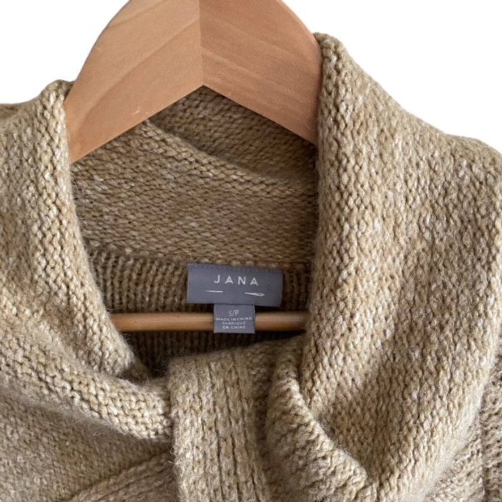 Jana Button Front Cowl Neck Sweater Small - Picture 2 of 4